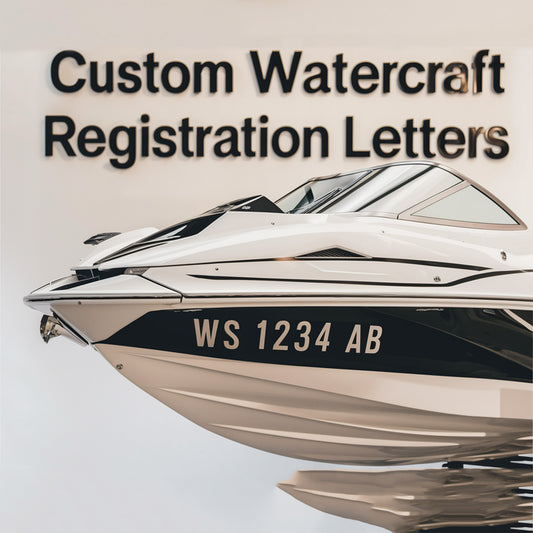 Set of Two Custom Boat Registration Numbers