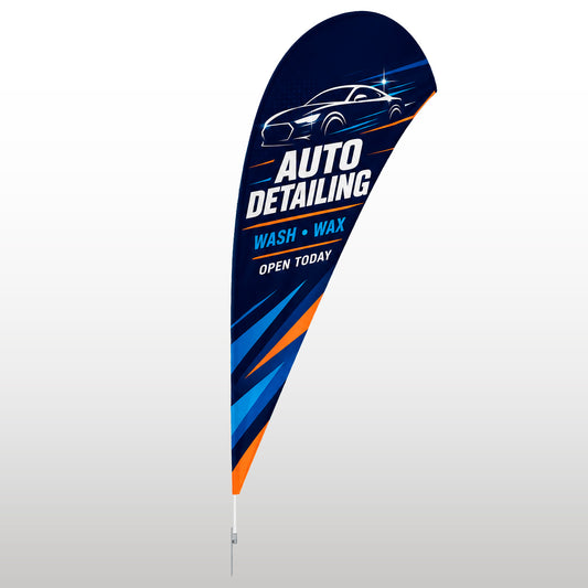 Custom Double Sided Teardrop Flag – 11 ft