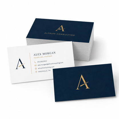 Custom Standard Business Cards – 2" x 3.5" Double-Sided Printing