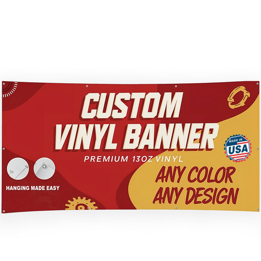 Personalized 13oz Custom Vinyl Banner. Indoor or Outdoor use
