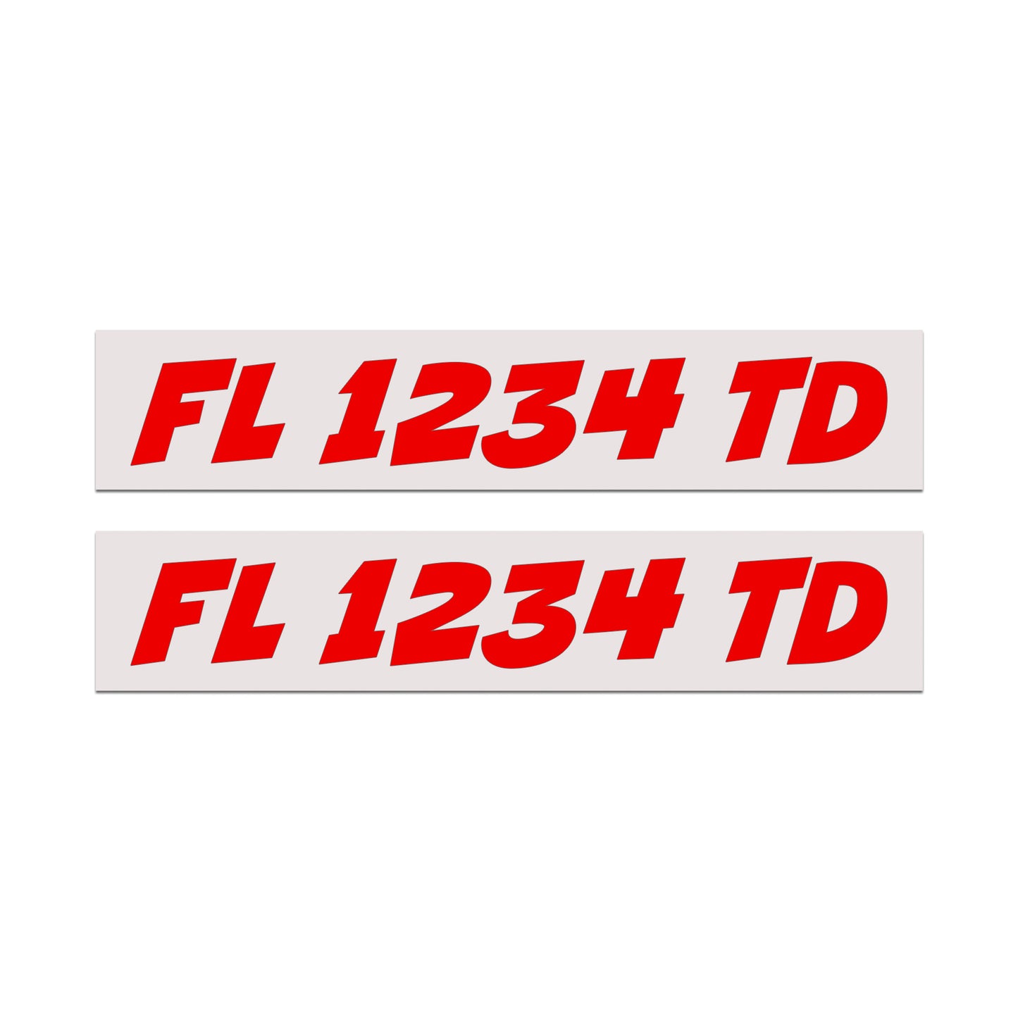 Set of Two Custom Boat Registration Numbers