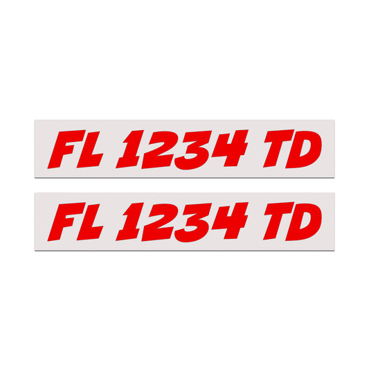 Set of Two Custom Boat Registration Numbers