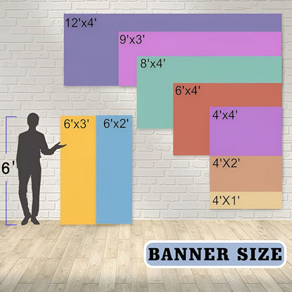 Personalized 13oz Custom Vinyl Banner. Indoor or Outdoor use