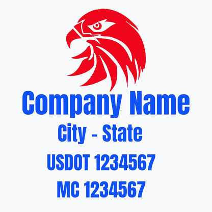 Set of 2 Custom USDOT Decals,