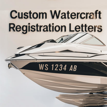 Set of Two Custom Boat Registration Numbers