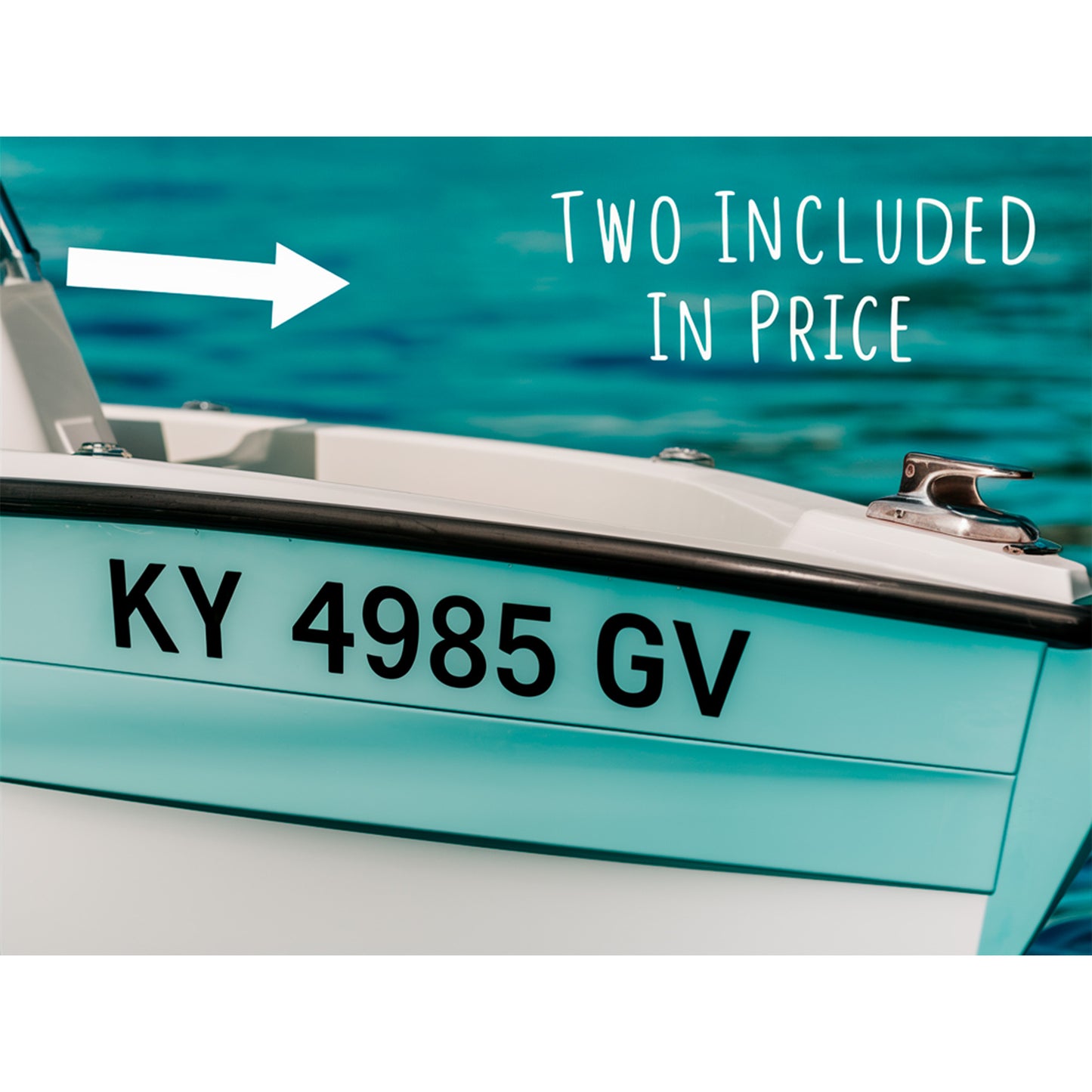 Set of Two Custom Boat Registration Numbers