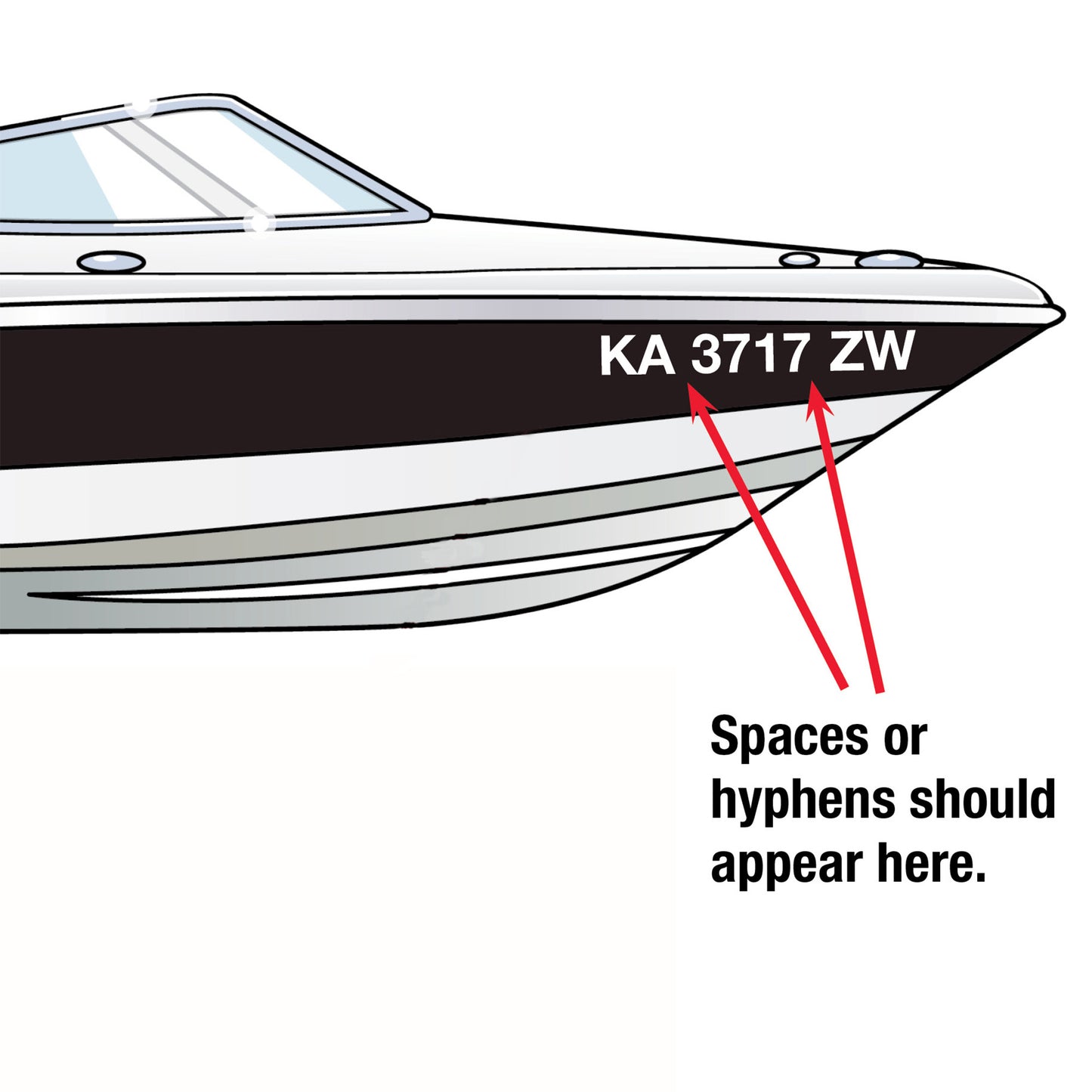 Set of Two Custom Boat Registration Numbers