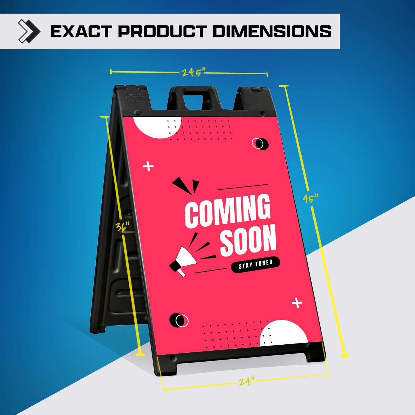 Custom A-Frame Sign 24" x 36" - Double-Sided Waterproof Sidewalk Sandwich Board