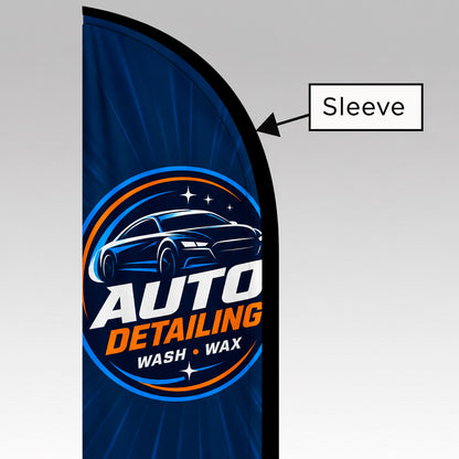 Custom Double Sided Feather Flag – 12 ft