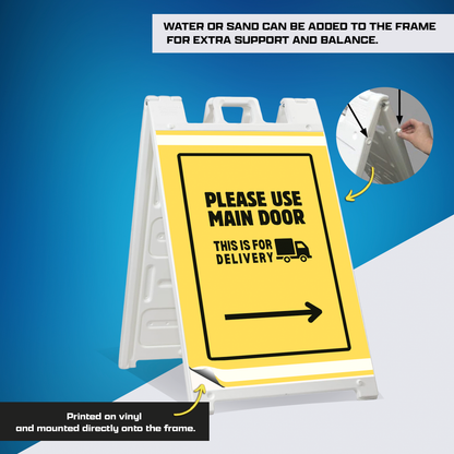 Custom A-Frame Sign 24" x 36" - Double-Sided Waterproof Sidewalk Sandwich Board