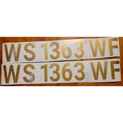 Set of Two Custom Boat Registration Numbers