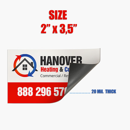 Custom Business Card Magnets – 2"x3.5" Standard Size