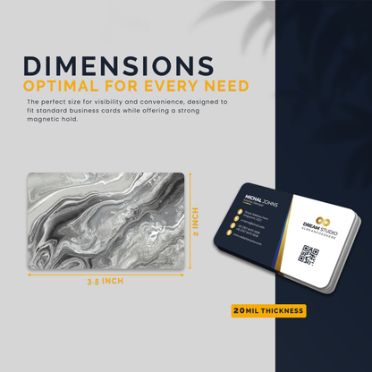Custom Business Card Magnets – 2"x3.5" Standard Size