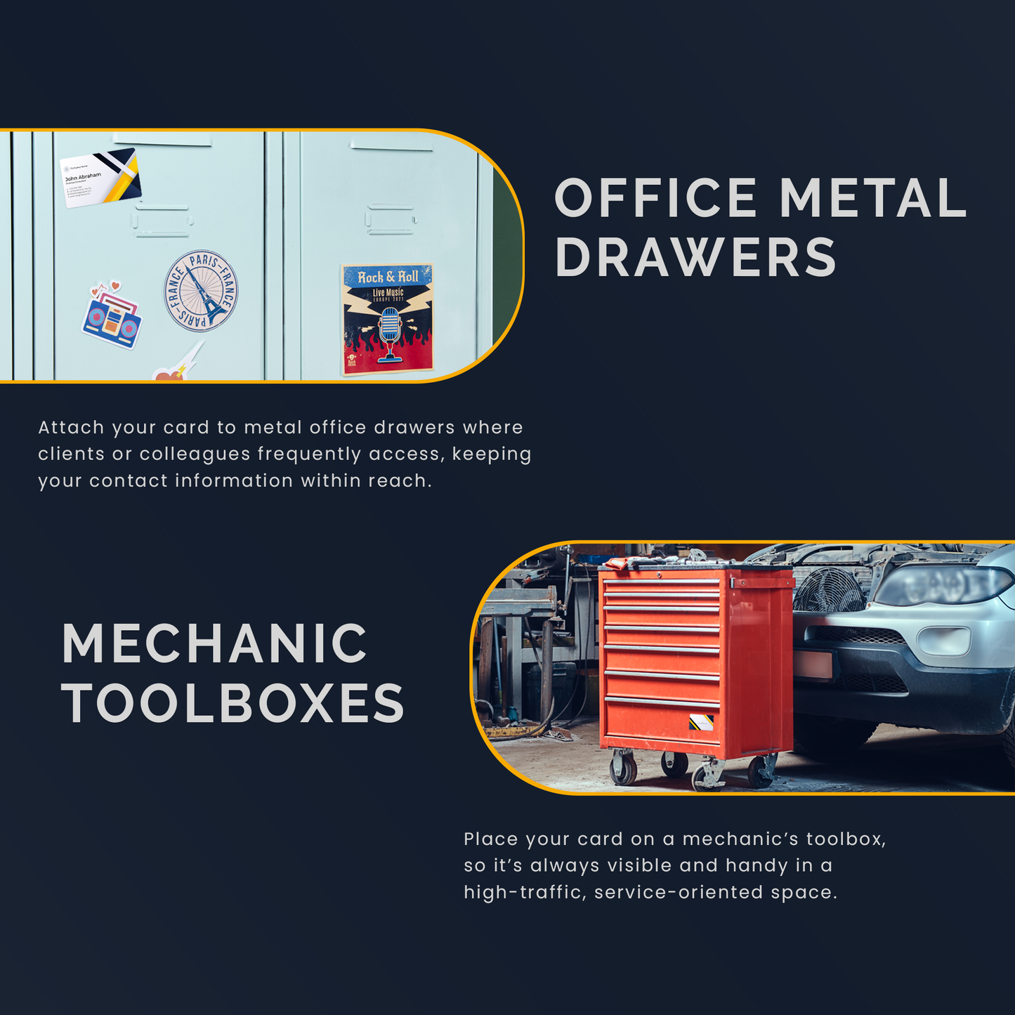 Custom Business Card Magnets – 2"x3.5" Standard Size