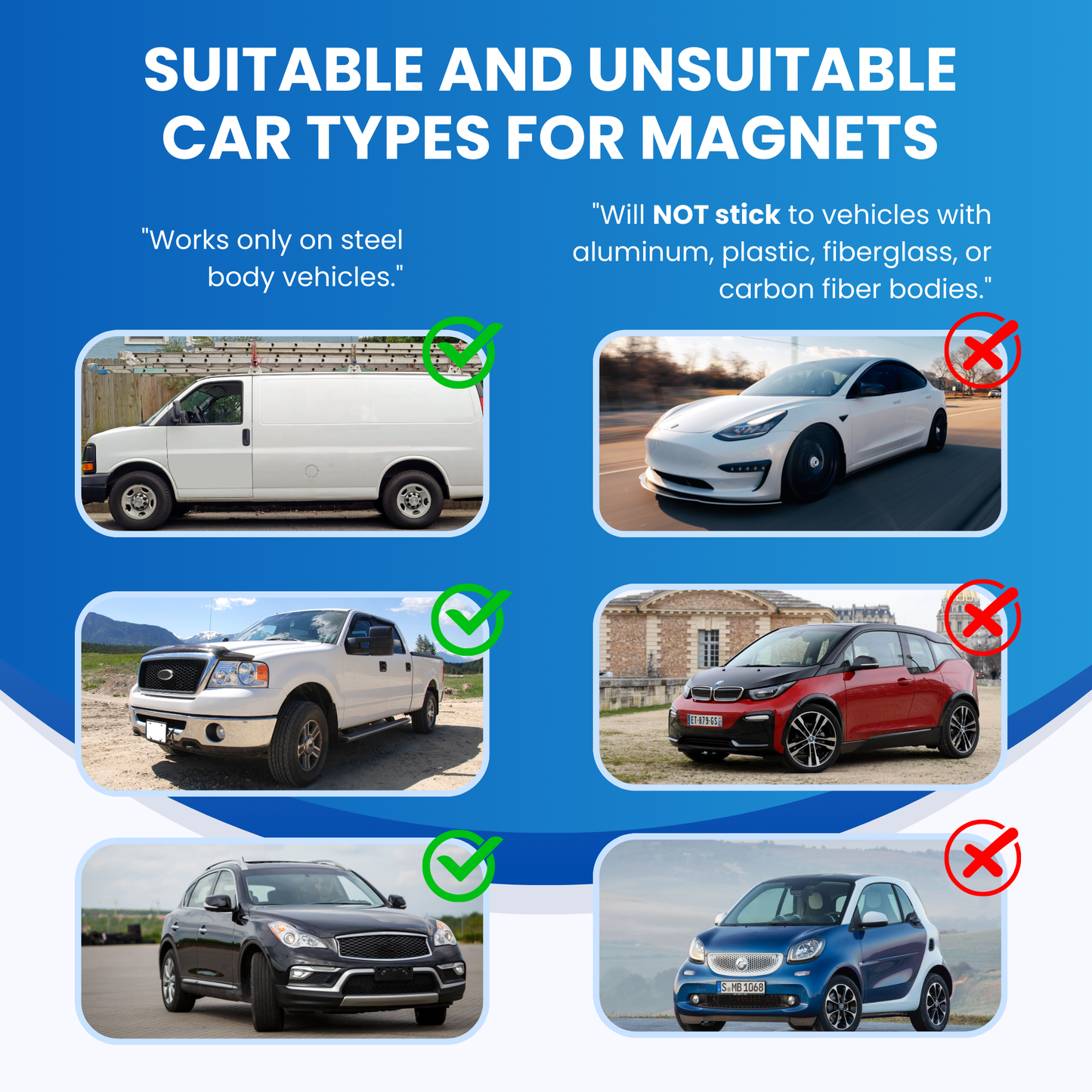 Custom Car Magnets for Businesses (2Pack)