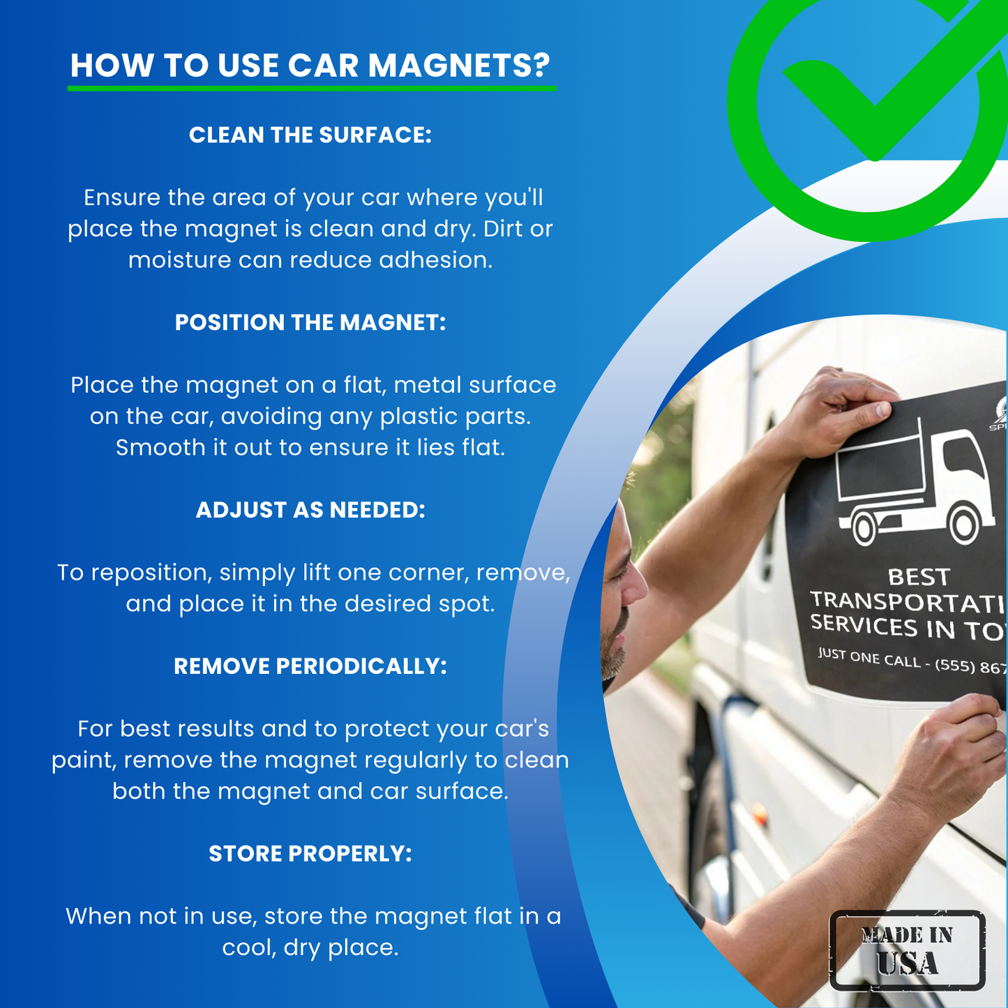 Custom Car Magnets for Businesses (2Pack)