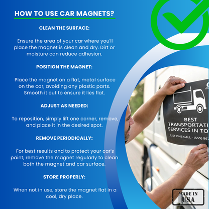 Custom Car Magnets for Businesses (2Pack)
