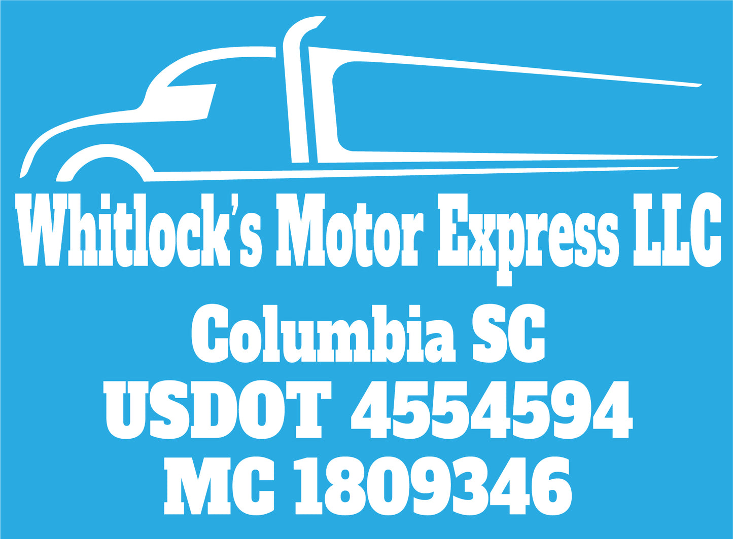 Set of 2 Custom USDOT Decals