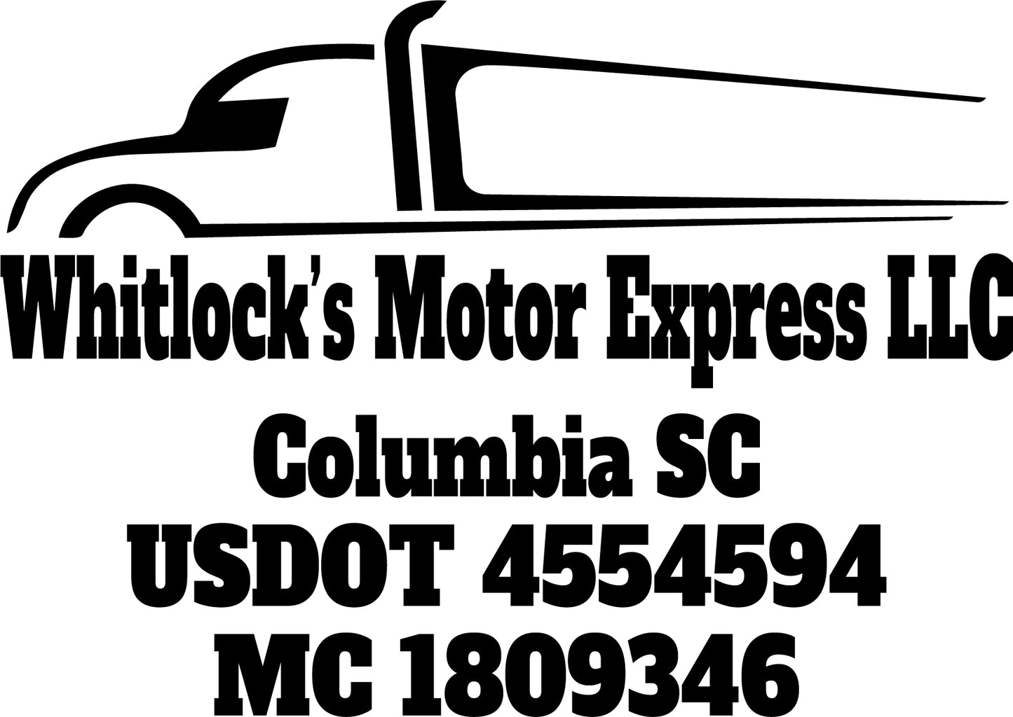 Set of 2 Custom USDOT Decals