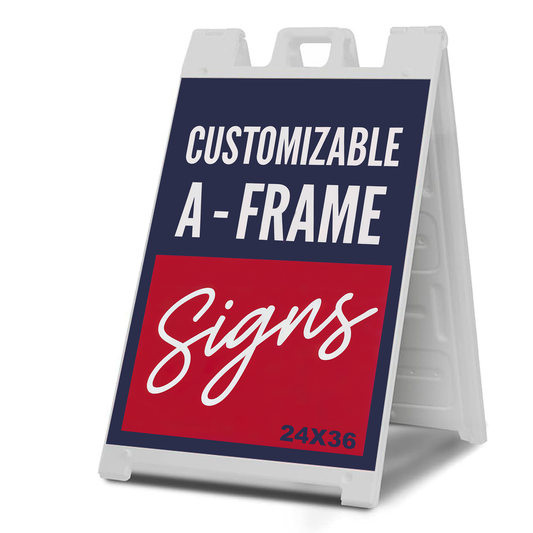 Custom A-Frame Sign 24" x 36" - Double-Sided Waterproof Sidewalk Sandwich Board