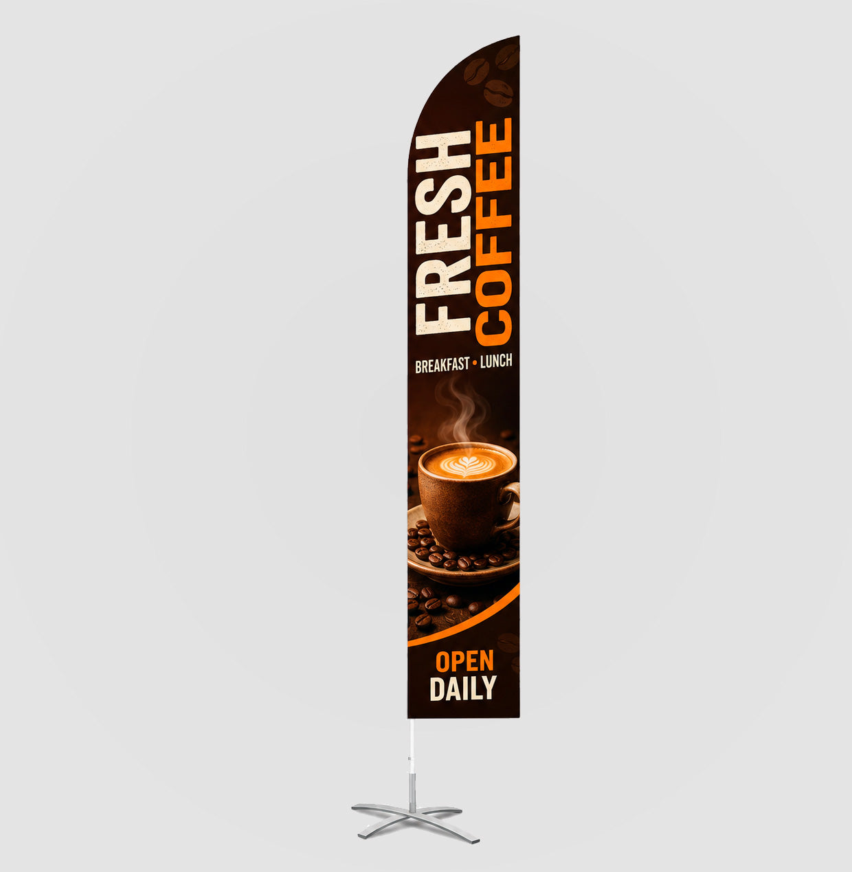 Custom Double Sided Feather Flag – 12 ft
