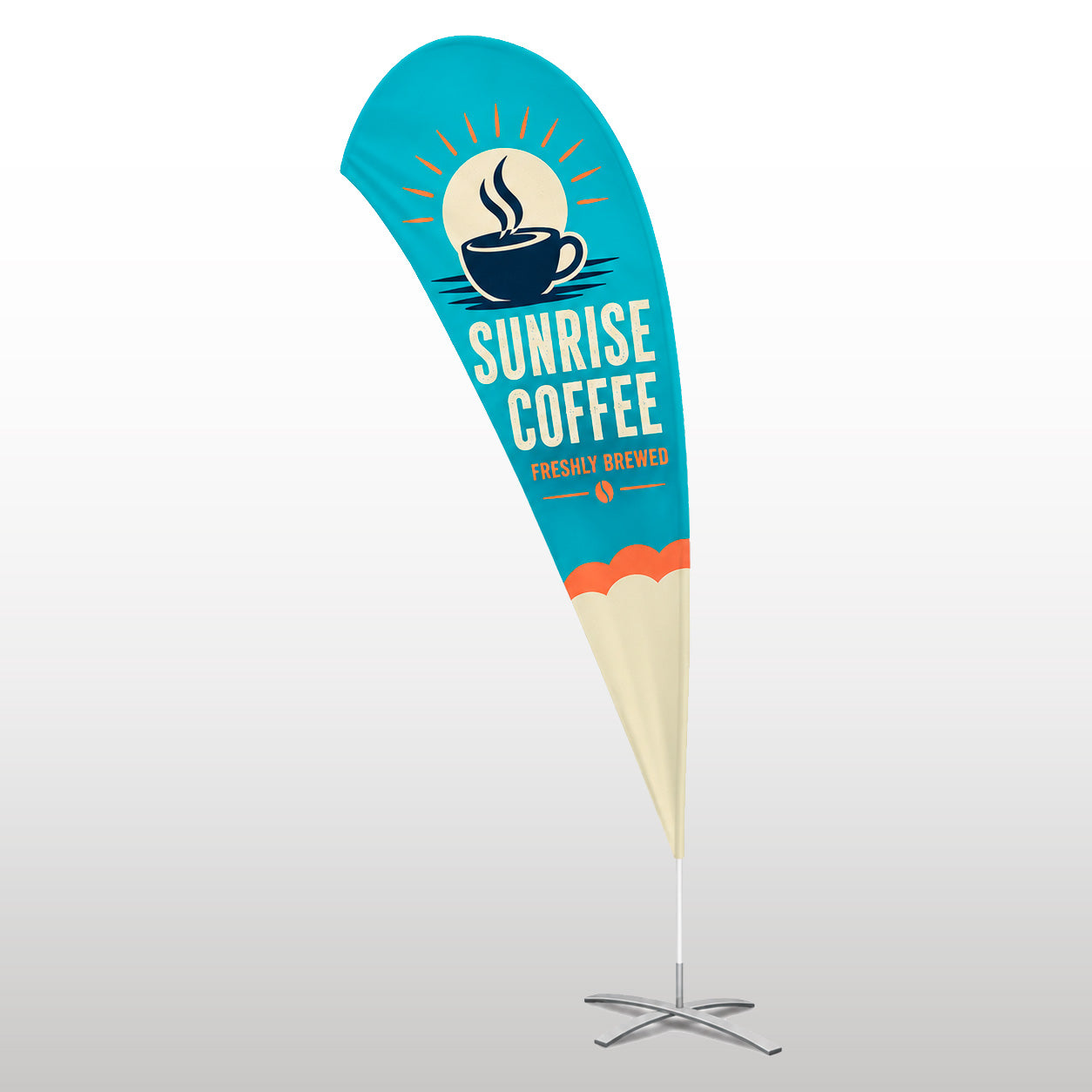 Custom Double Sided Teardrop Flag – 11 ft