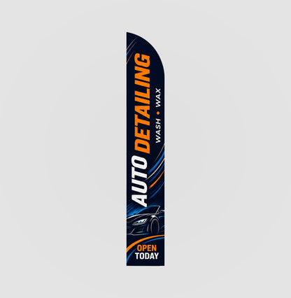Custom Double Sided Feather Flag – 12 ft